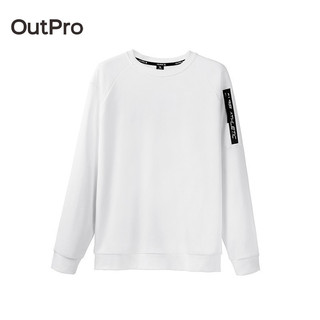 Áo sweater OutPro tay dài màu trơn dáng rộng thoải mái thời trang cho nam