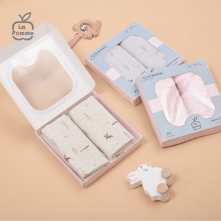 La Pomme - Set 2 khăn sợ tre lụa khăn tắm la pomme 75*75 cm bamboo K002 FULL ZL330A