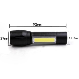 Đèn pin cầm tay mini siêu sáng có zoom