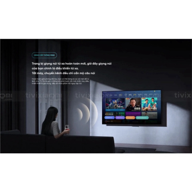 sale Xiaomi TV EA55 55 inch 4k HD nhận diện giọng nói. Phiên bản MIUI TV mới độ nét cực cao. Kim Loại toàn màn hình sale