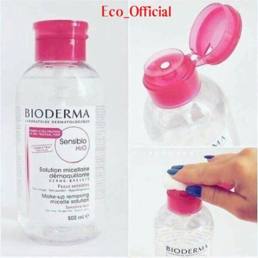 Nước Tẩy trang BIODERMA Pháp Nắp Nhấn 500ml