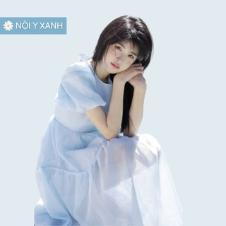 Đầm công chúa cộc tay Noiyxanh - Váy trắng/xanh voan tơ hai màu xinh