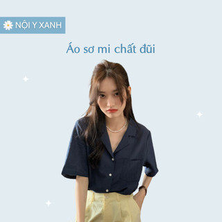 Áo Sơ Mi Đũi Nữ Cộc Tay Cổ Vest Noiyxanh chất mát nhiều màu trẻ trung