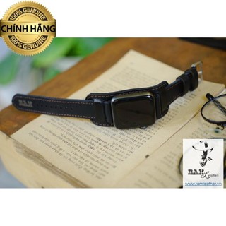 DÂY Áp pồ WATCH DA BÒ ĐEN KIỂU ĐỨC - R A M BUNDSTRAP B1 BLACK .