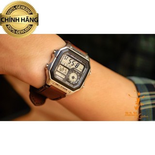 DÂY CASIO AE1200 / ORIENT SK DA BÒ NÂU SÁNG - R A M CLASSIC 1980 .