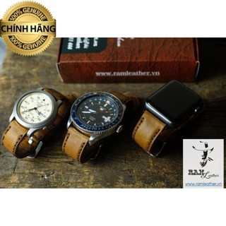 Dây đồng hồ da bê vàng - r a m classic 1989 - đủ size .