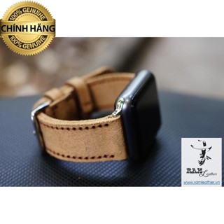 DÂY ĐỒNG HỒ DA BÒ THẬT NÂU VÀNG LỘN SÁNG - R A M CLASSIC 1960 - R A M -ĐỦ SIZE 18,20,22,CASIO,Áp pồ WATCH .