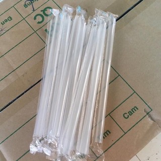 Ống hút trà sữa Phi 12 có màng bọc 400g