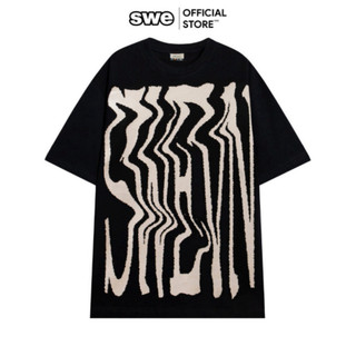 Áo Thun Local Brand Họa Tiết Unisex SWE SWEVN TEE - Đen/ Kem