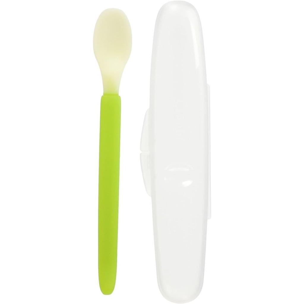 Direct from Japan Combi Baby Label Feeding Spoon with Case Around 5 months 114782 Dishwasher Safe Mi