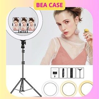 Đèn livestream 45cm hỗ trợ bán hàng, make up kèm gậy 2m1 với 3 chế độ sáng