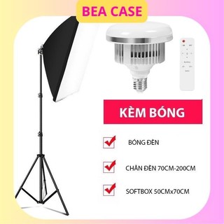 [Mã ELMS10 giảm 6% đơn 50K] Đèn chụp ảnh, quay phim, Livestream kèm chân tripod cao 2m1 softbox 50x70cm - BEACASE