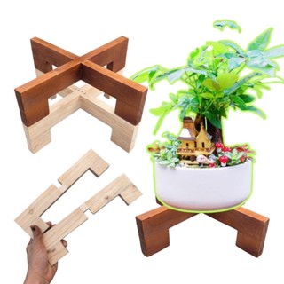 Kệ gỗ để chậu cây chậu hoa , chân gỗ để chậu cây trên bàn, đôn gỗ kê chậu hoa chậu cây mini 20cm 25 cm 30cm