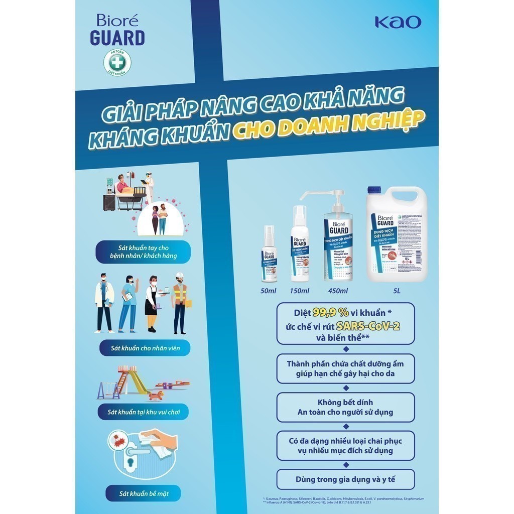 Dung dịch diệt khuẩn Bioré GUARD 450ml