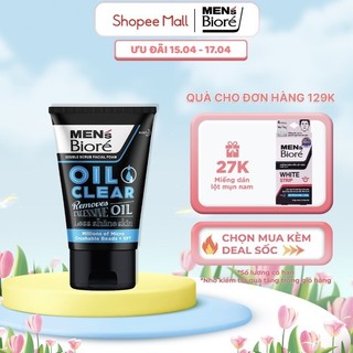 Sữa Rửa Mặt Men Biore Hạt Tác Động Kép Sạch Nhờn 100g