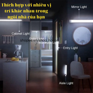 Đèn led cảm biến chuyển động đèn ngủ không dây cổng sạc usb gắn tường tủ bếp nhà vệ sinh cầu thang