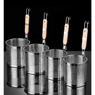 Giỏ nhúng hủ tiếu - phở - bún bằng inox 304 size, 16, 18, 20, 22cm