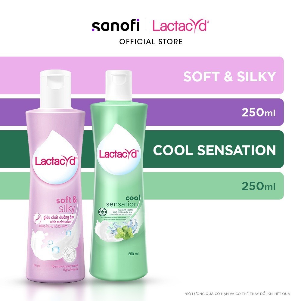 Bộ 2 Chai DDVS Phụ Nữ Lactacyd Cool Sensation 250ml + Lactacyd Soft &