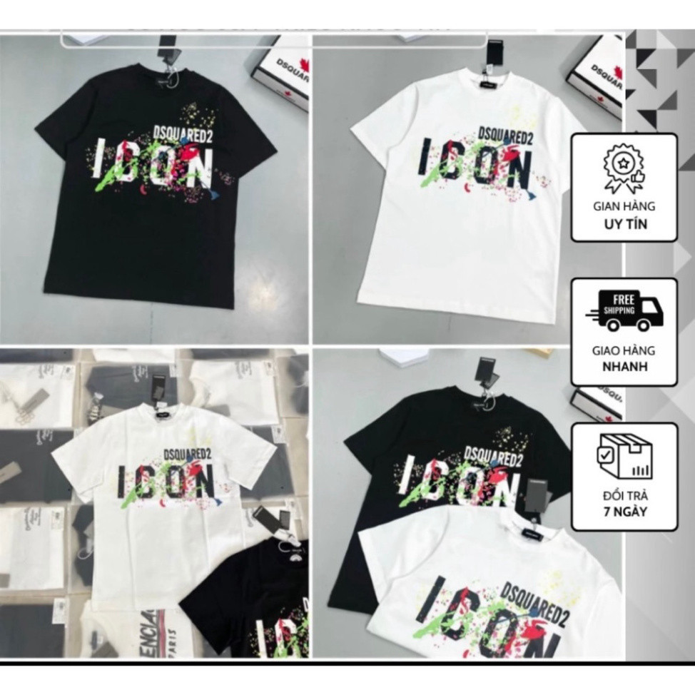 ÁO phông DSQ icon vảy sơn, DSQ lá phong, DSQ hình kiếm sĩ, DSQ cây dừa, Áo thun DSQ vảy sơn nam nữ c