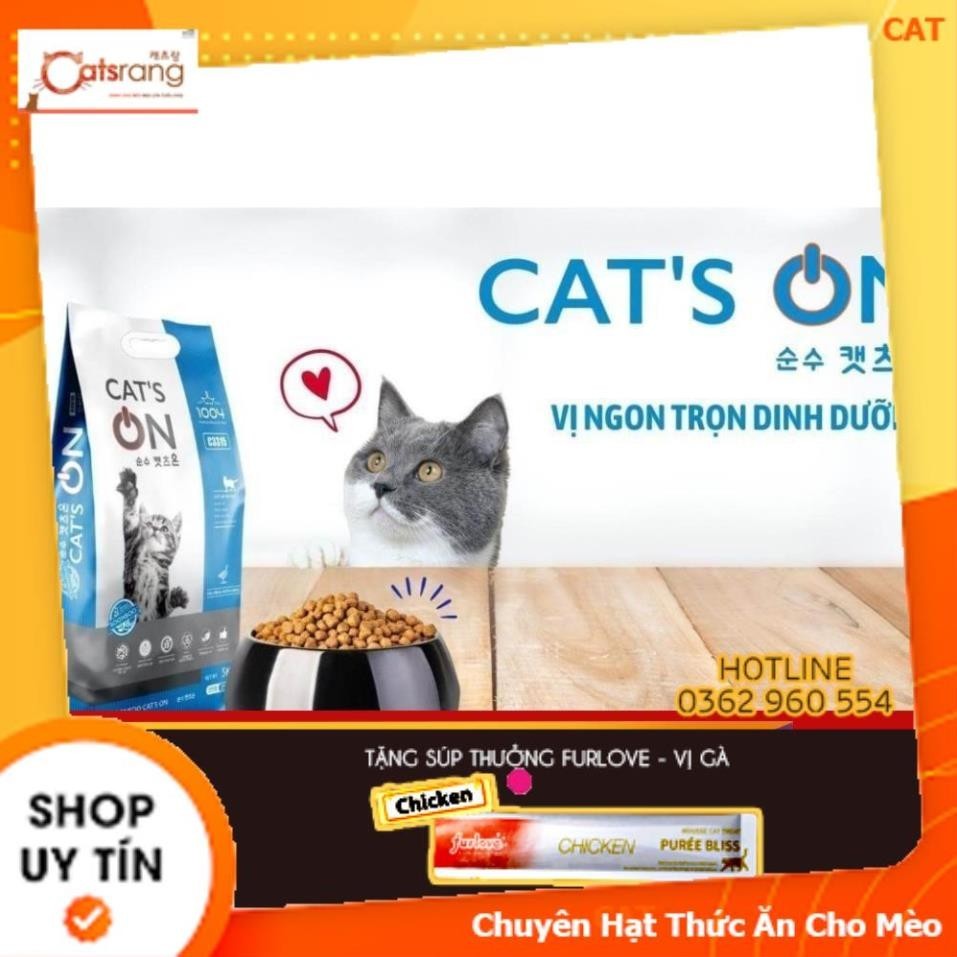 Hạt cho mèo Cats On, Hạt cho mèo mọi lứa tuổi Cat On xuất xứ Hàn Quốc Túi 700g