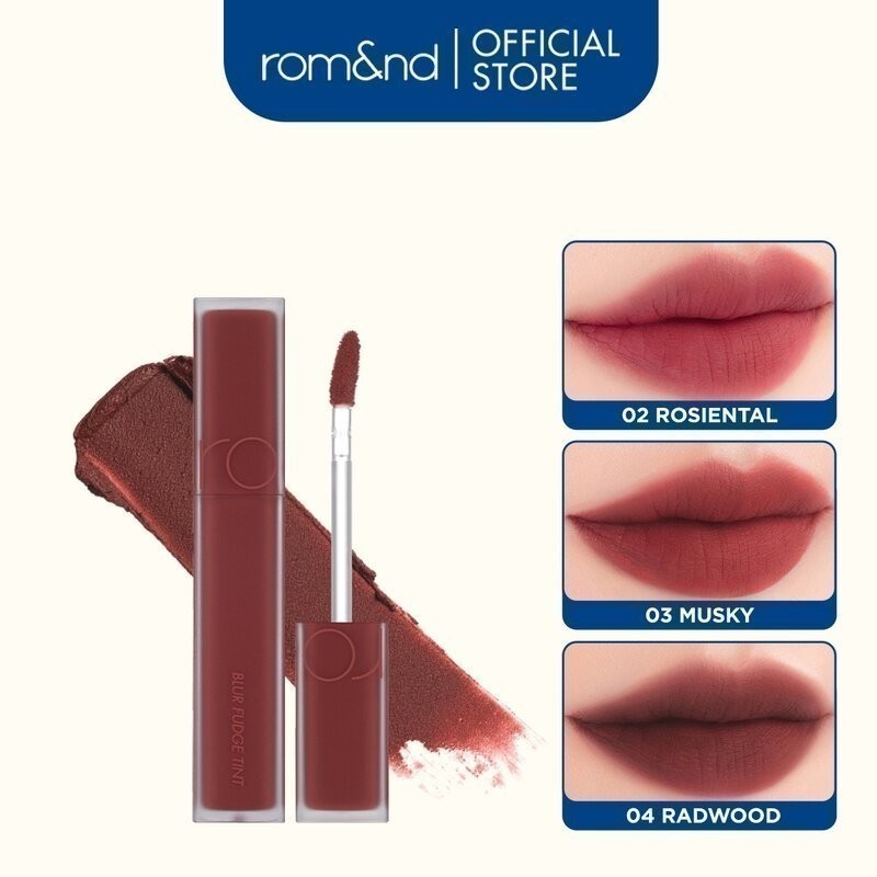 [Rom&nd] Son kem siêu lì, cho đôi môi mịn mượt Hàn Quốc Romand Blur Fudge Tint 5g