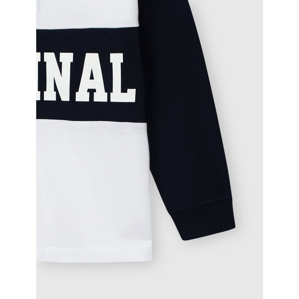 Áo polo bé trai CANIFA dài tay chất liệu cotton phối màu 2TP23C003