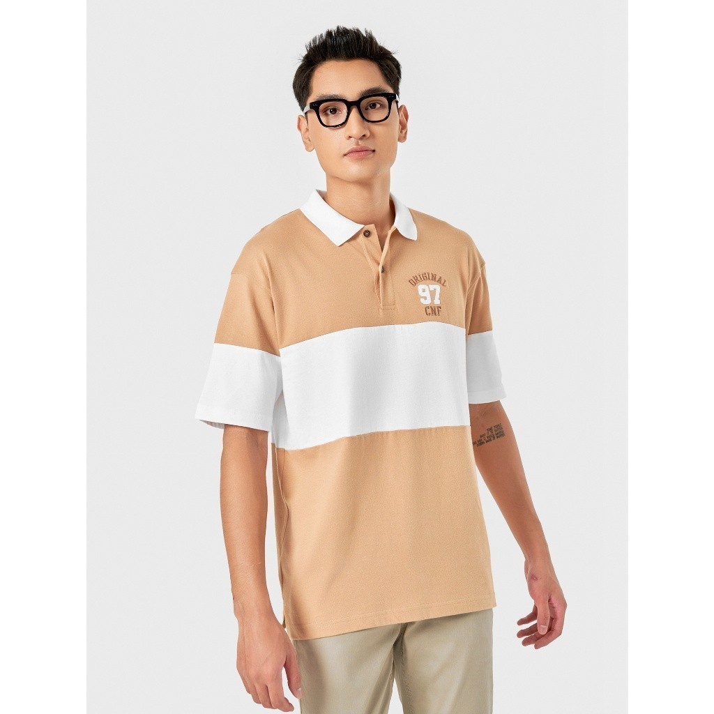 Áo polo nam CANIFA chất liệu 100% cotton, thêu nhỏ ở ngực, áo phối màu 8TP22C002