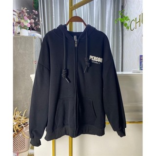 Áo hoodie zip-chữ M