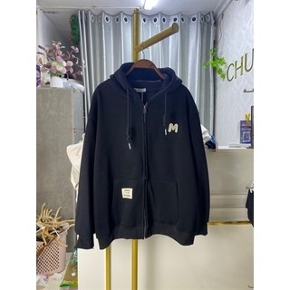 Áo hoodie zip-chữ M