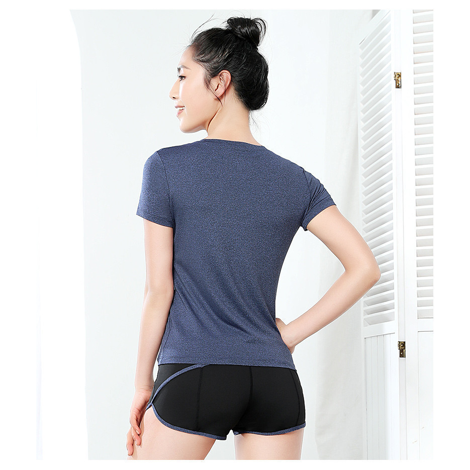 Bộ quần áo thể thao OutPro ngắn tay vải mỏng tập gym cho nữ
