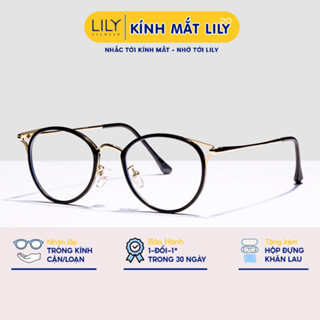 Gọng kính mắt mèo LILY EYEWEAR chất liệu nhựa mix kim loại nữ thiết kế phong cách phụ kiện thời trang 9002329