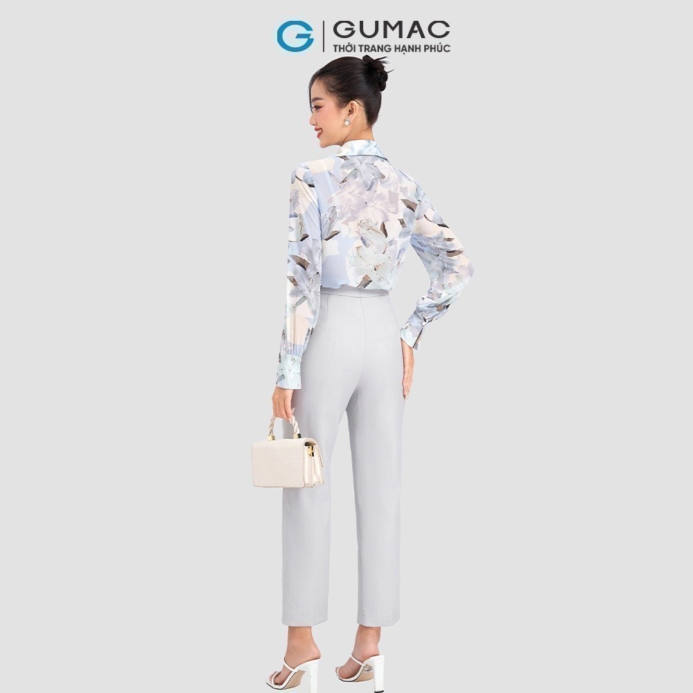 Áo sơ mi họa tiết hoa sang trọng GUMAC AD03047