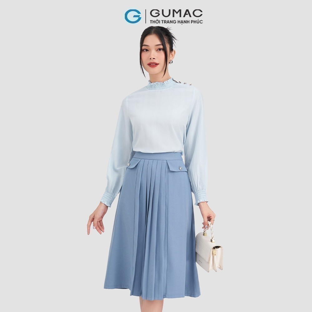 Áo kiểu cổ chạy thun thời trang GUMAC AD03012