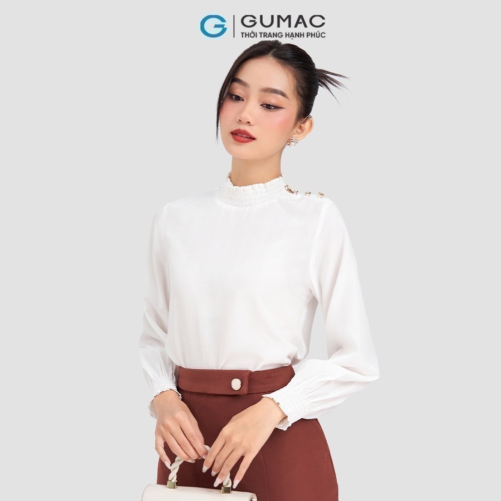 Áo kiểu cổ chạy thun thời trang GUMAC AD03012