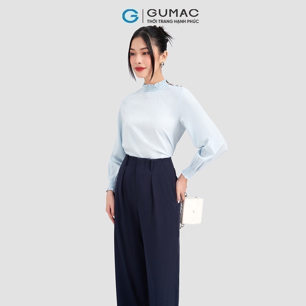 Áo kiểu cổ chạy thun thời trang GUMAC AD03012