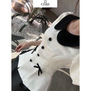 Áo sơ mi nữ kiểu tiểu thư CARA SHIRT áo sơ mi nữ thiết kế tay bồng cổ sen chiết eo tôn dáng sang chảnh cobe.official