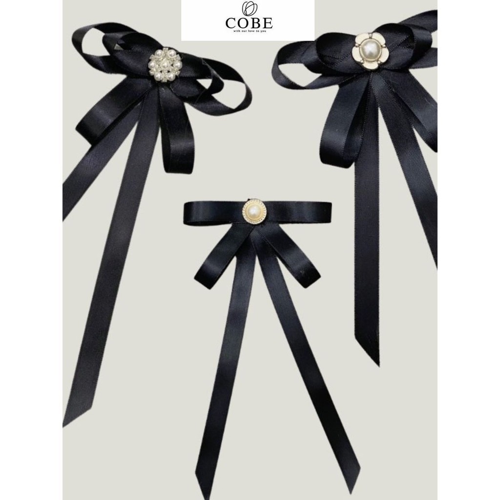 Nơ cài cài áo tiểu thư, Tag nơ cài Áo sơ mi, Nơ cài cổ áo váy nữ thiết kế tiểu thư sang trọng A10