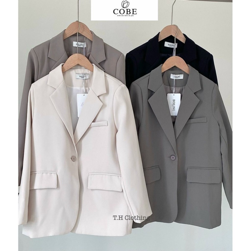 Áo khoác blazer dài tay 2 lớp phong cách Hàn Quốc 2024 áo khoác khoác blazer dài tay thanh lịch hàng