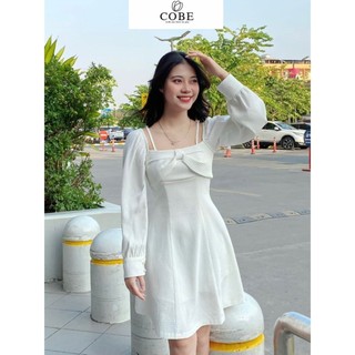 Váy đầm nữ tiểu thư dài tay SORA DRESS đầm váy nữ thiết kế dài tay chiết eo tôn dáng đi làm đi chơi cobe.official