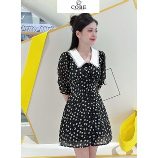 SALE Đầm hoa hoa cúc tay lỡ thiết kế phối cổ phong cách Hàn Quốc, Đầm hoa nhí by Cobe