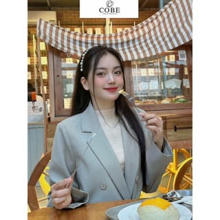 Áo khoác blazer dài tay 2 lớp form suông vừa <53kg hàng Quảng Châu áo khoác blazer nữ dài tay thời trang nữ cobe.officia