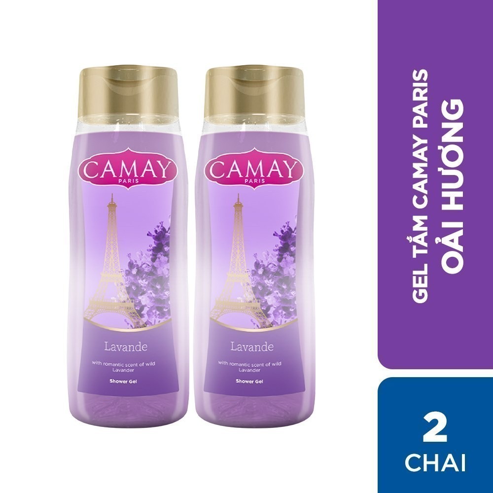 Combo 2 chai Gel tắm hương oải hương Camay Paris 500mlx2