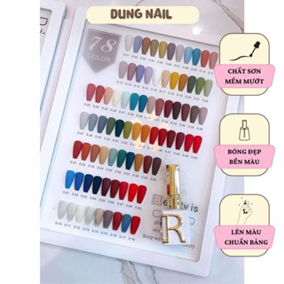 Set sơn gel Dirse 78 màu chính hãng bộ set sơn gel tông tone màu Hàn Quốc kèm bảng màu bảng màu base top dungnailstore