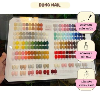 Set sơn gel thạch nhũ 110 màu set sơn gel thạch nhũ tone Hàn Quốc chất sơn đặc mướt tặng kèm bảng màu to dungnailstore