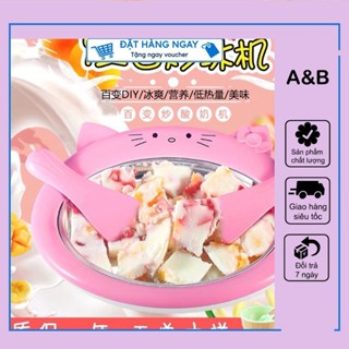 Máy làm kem, chảo làm kem sửa chua mini cho trẻ nhỏ Ty.TH
