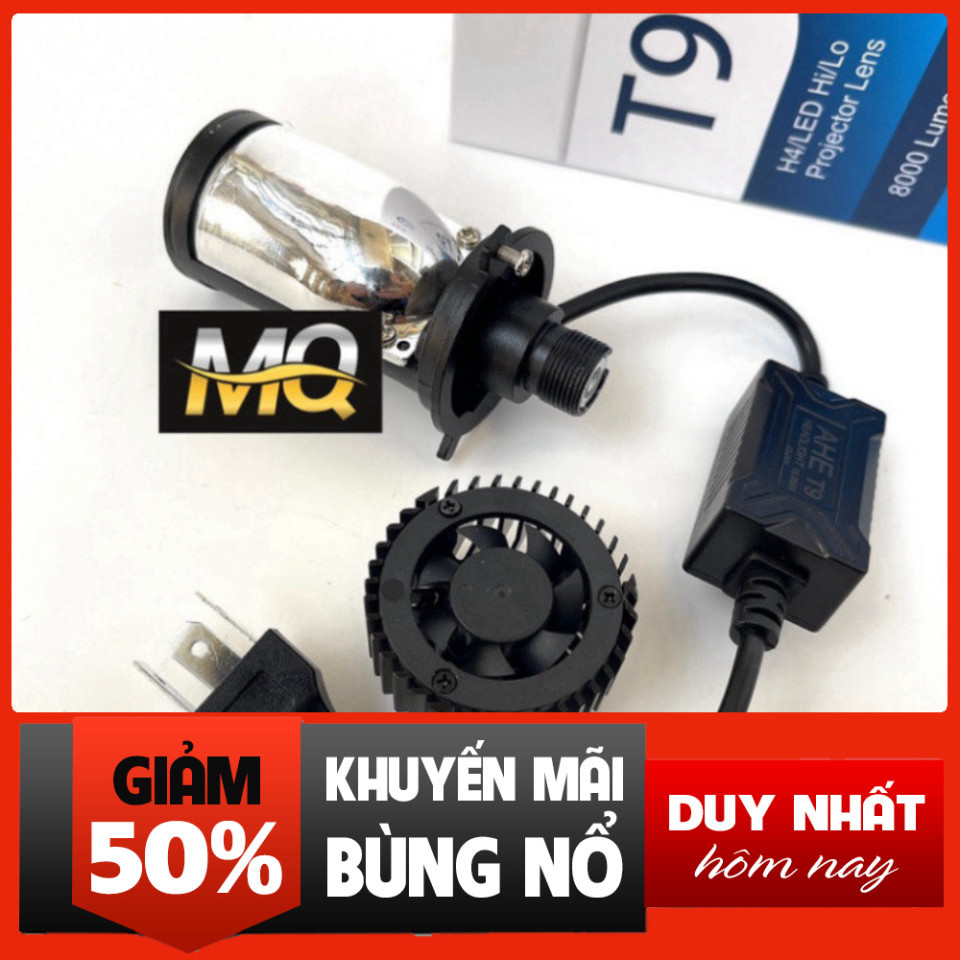 Đèn Pha Led Bi Cầu T9 H4 Cho xe con xe gắn máy ( Dùng Điện Ắc Quy ) Cắt Sáng chống lóa M01B