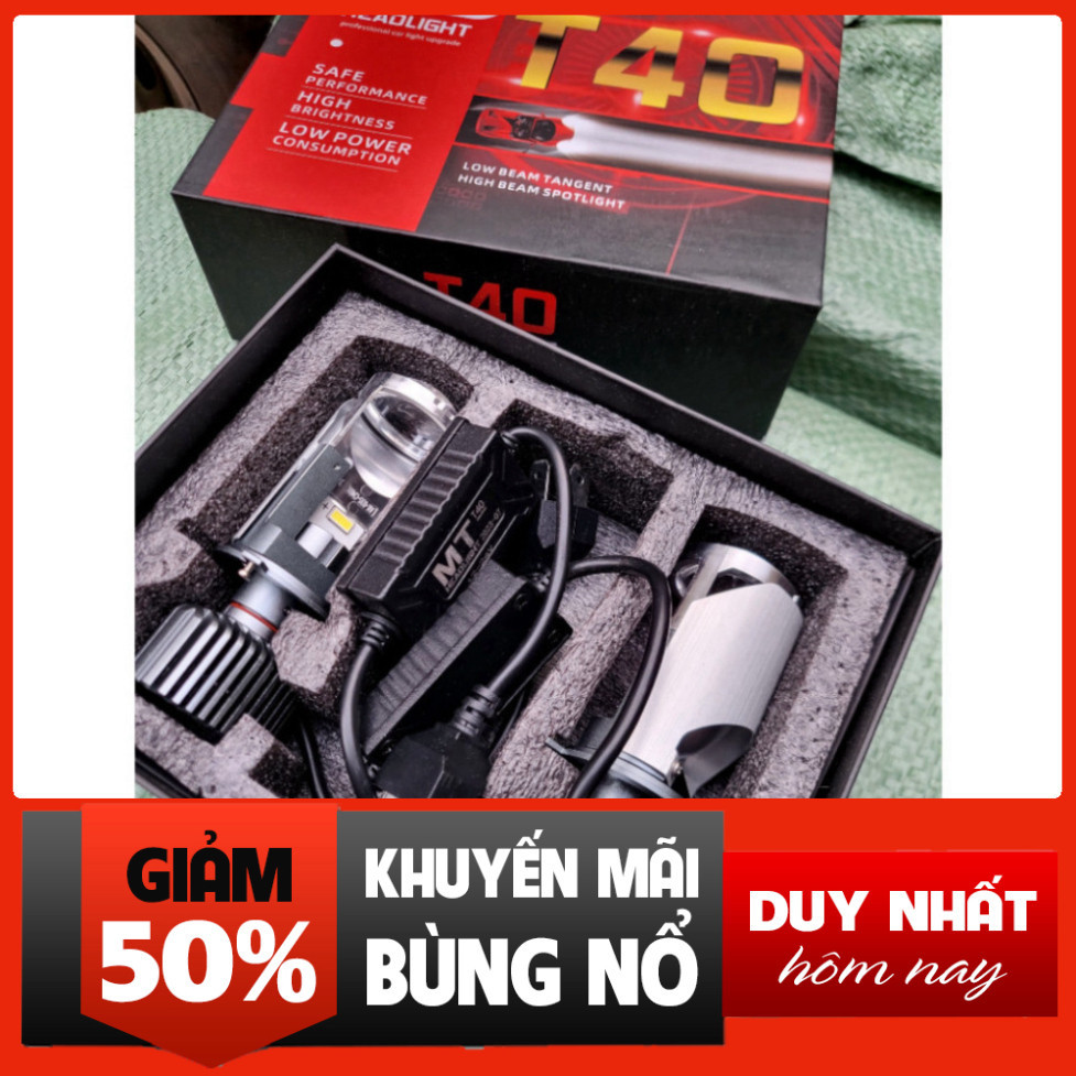 Đèn Pha LED Bi Cầu Mini H4 T40/F40 2024 Công Xuất 70W Lắp Ô tô, mô tô Siêu Sáng bh 2 Năm