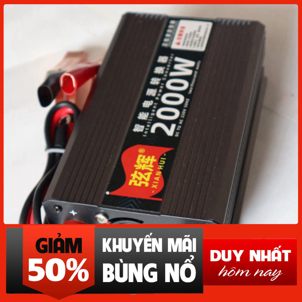 Bộ đổi nguồn 12v sang 220v - Bộ chuyển nguồn INVERTER 2000w