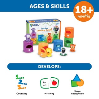 [Hàng nhập khẩu Mỹ] Peekaboo Learning Jungle - Learning Resources