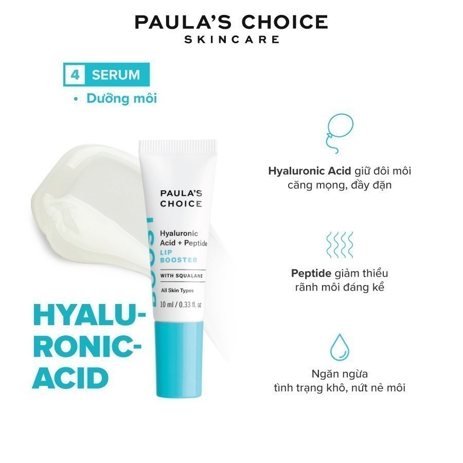 Tinh chất dưỡng môi Paula’s Choice Hyaluronic Acid + Peptide Lip Booster 10ml 9580